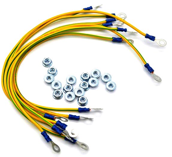 RC19 CZ-6-0,5 Комплект заземления для 19 монтажного оборудования (0.3м - 6 шт., 0,4 м - 2 шт. гайка М6 - 16 шт )