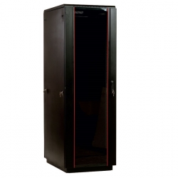 ЦМО ШТК-М-33.6.8-1ААА-9005 Шкаф телекоммуникационный 19 напольный 33U (600x800) | Серверный шкаф дверь стекло, цвет черный