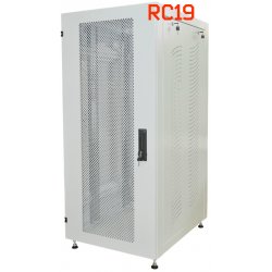 Шкаф серверный телекоммуникационный напольный 19 33U 600x600x1600мм (ШхГхВ), передняя дверь металл перфорация, цвет серый Ral 7035 RL3366MP RC19