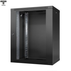 ТЕЛКОМ TL-15.6.3-П.9005МА Шкаф настенный 15U 600x350x757мм (ШхГхВ) телекоммуникационный 19, дверь перфорированная, цвет черный (RAL9005МА) (4 места)