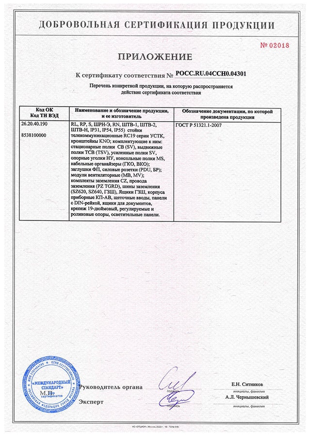 Сертификат соответствия