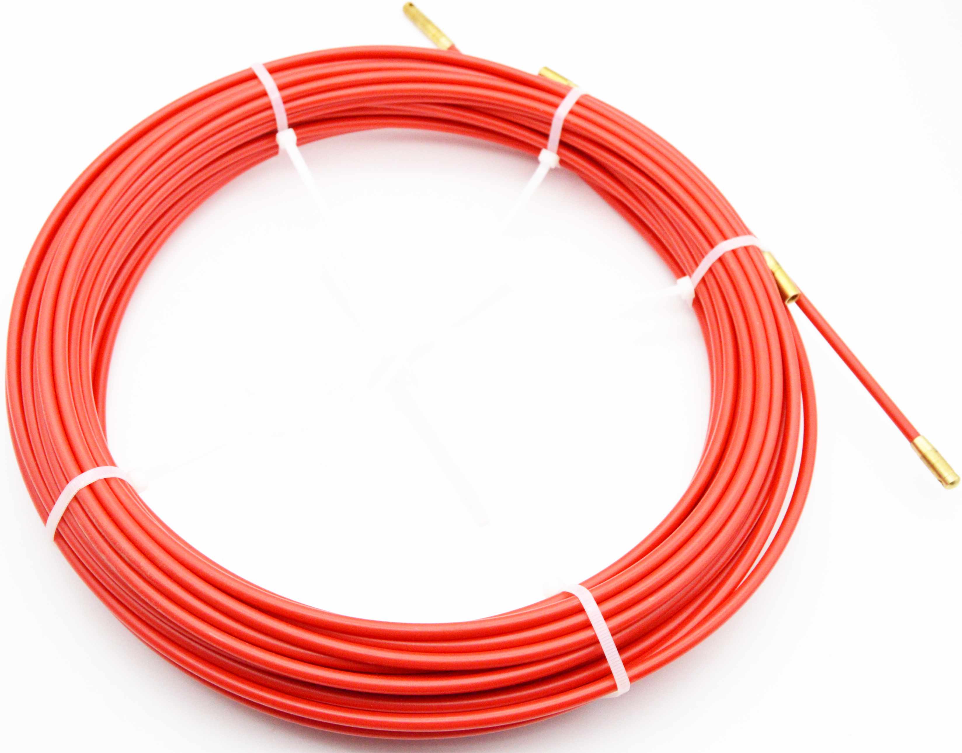 Протяжка для кабеля мини УЗК в бухте, стальной трос в полиэтиленовой оболочке d 3,5 мм, 10 м. RC19 УЗК-3.5-10с